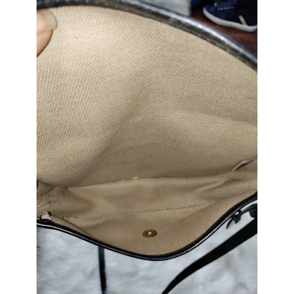 Dooney And Bourke Monogram Logo Canvas Crossbody Bag Gray Small - Picture 8 of 13